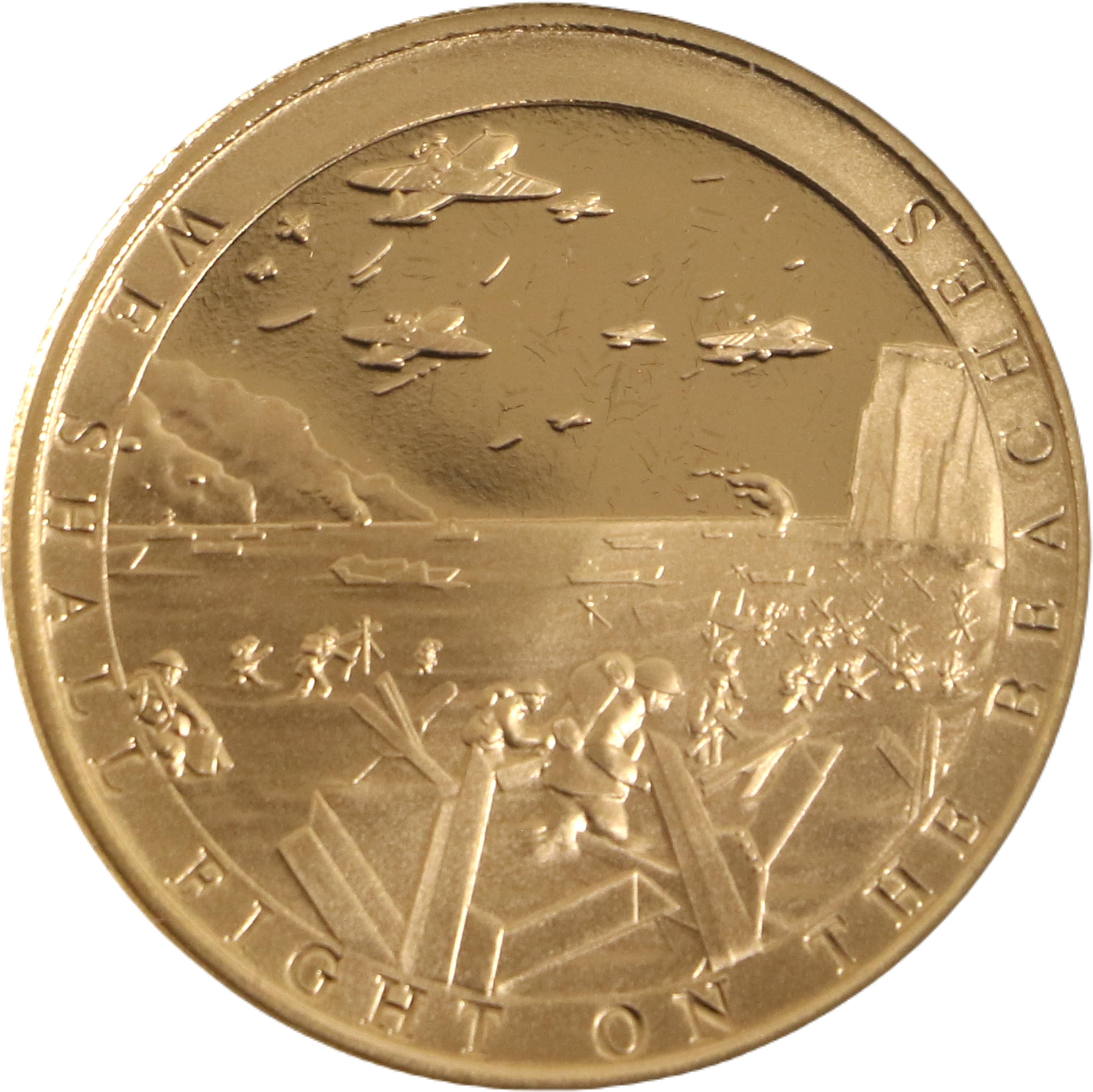 Gibraltar 2 Sovereigns - Elizabeth II 75th Ann. of D-Day