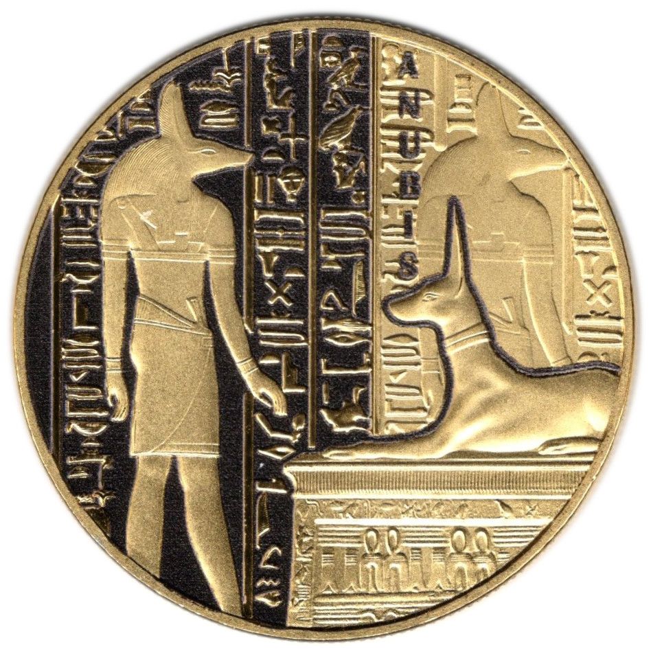Gibraltar 1 Crown - Charles III Tutankhamun - Anubis reverse