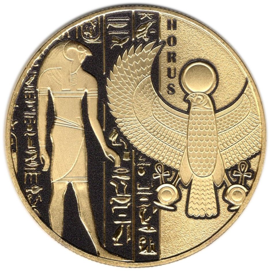 Gibraltar 1 Crown - Charles III Tutankhamun - Horus reverse