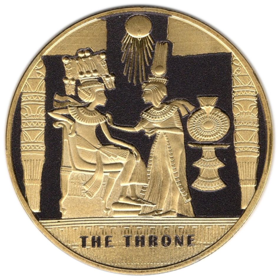 Gibraltar 1 Crown - Charles III Tutankhamun - The Throne reverse