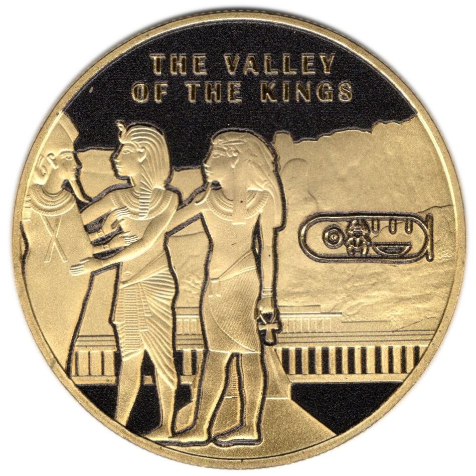 Gibraltar 1 Crown - Charles III Tutankhamun - The Valley of the Kings reverse