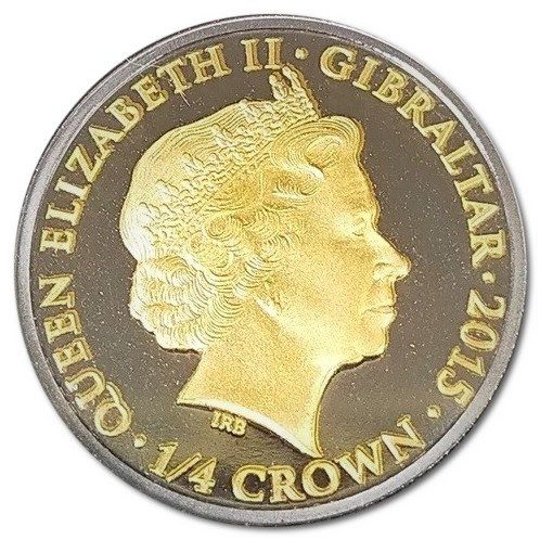 Gibraltar ¼ Crown - Elizabeth II Penny Black Stamp obverse