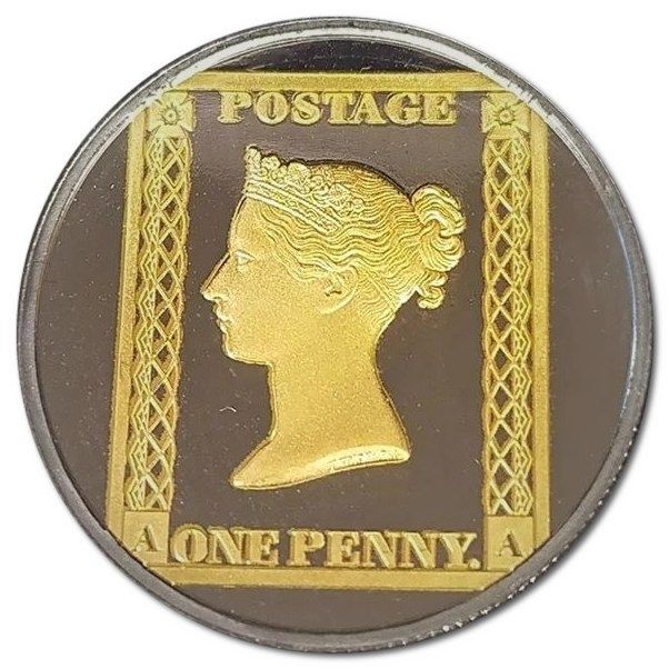 Gibraltar ¼ Crown - Elizabeth II Penny Black Stamp