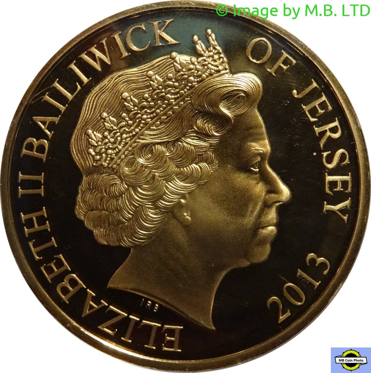 Jersey 50 Pence - Elizabeth II Coronation Jubilee obverse