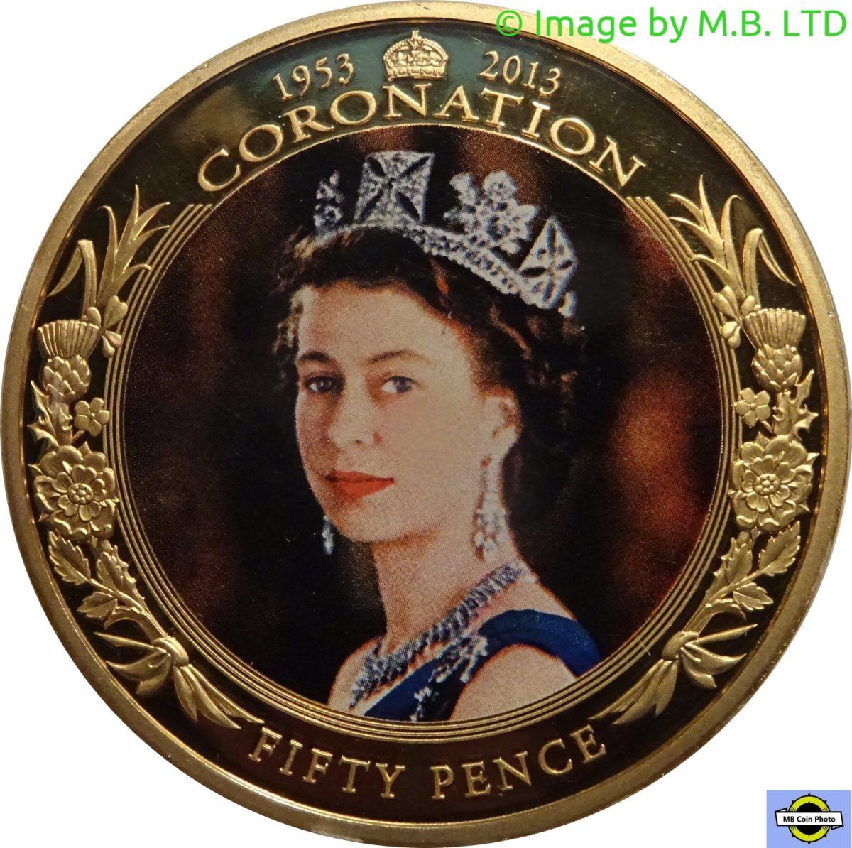 Jersey 50 Pence - Elizabeth II Coronation Jubilee