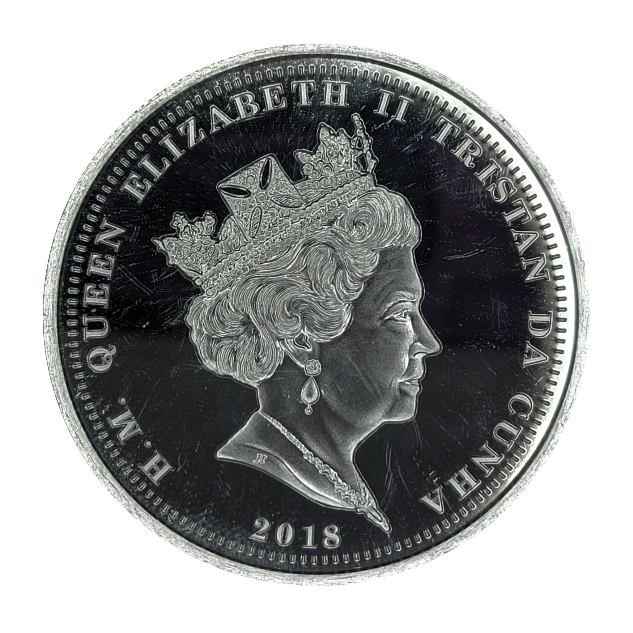 Tristan da Cunha 1 Crown - Elizabeth II A-20 Havoc obverse