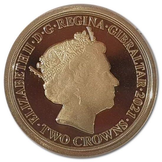 Gibraltar 2 Crowns - Elizabeth II The People's War - The Bravery obverse