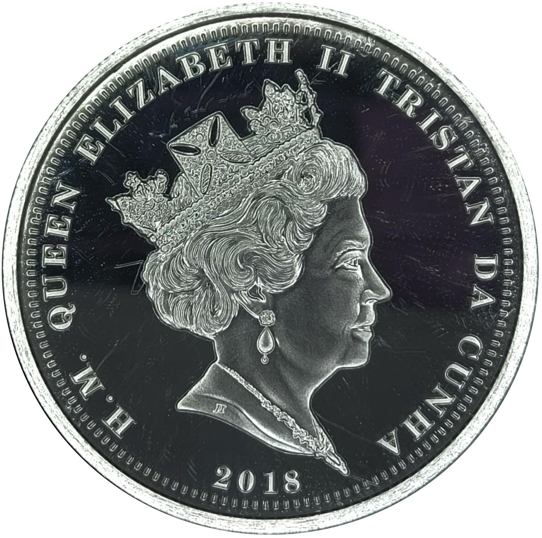 Tristan da Cunha 1 Crown - Elizabeth II Anson obverse