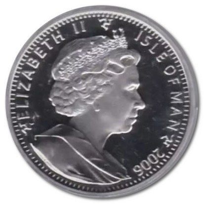 Isle of Man 1 Crown - Elizabeth II Goldilocks and the Three Bears; Silver Proof Coloured obverse