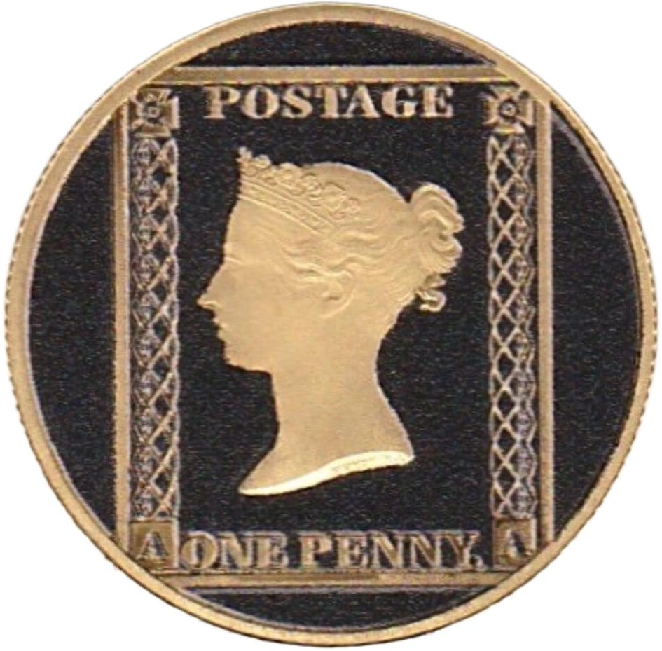 Gibraltar ⅒ Crown - Charles III Penny Black Stamp