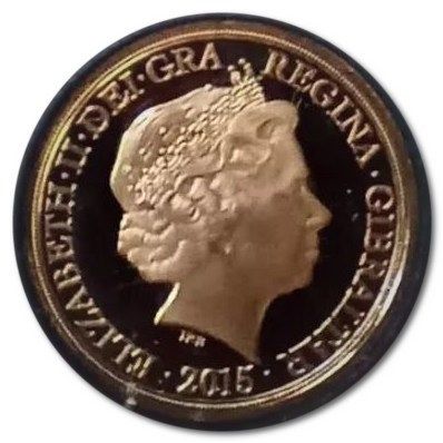 Gibraltar ½ Sovereign - Elizabeth II Remembrance 2015 obverse