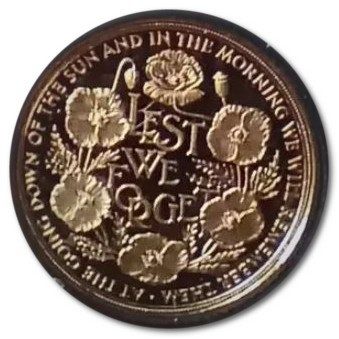 Gibraltar ¼ Sovereign - Elizabeth II Remembrance 2015 reverse