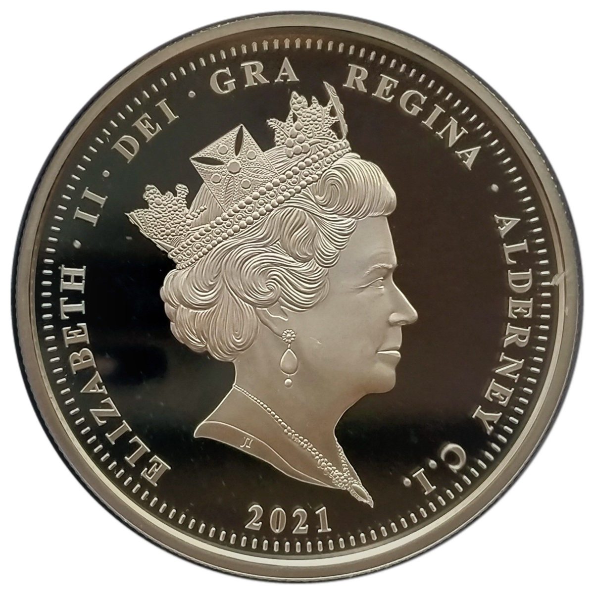 Alderney 5 Pounds - Elizabeth II Remembrance WWI; Silver Proof obverse