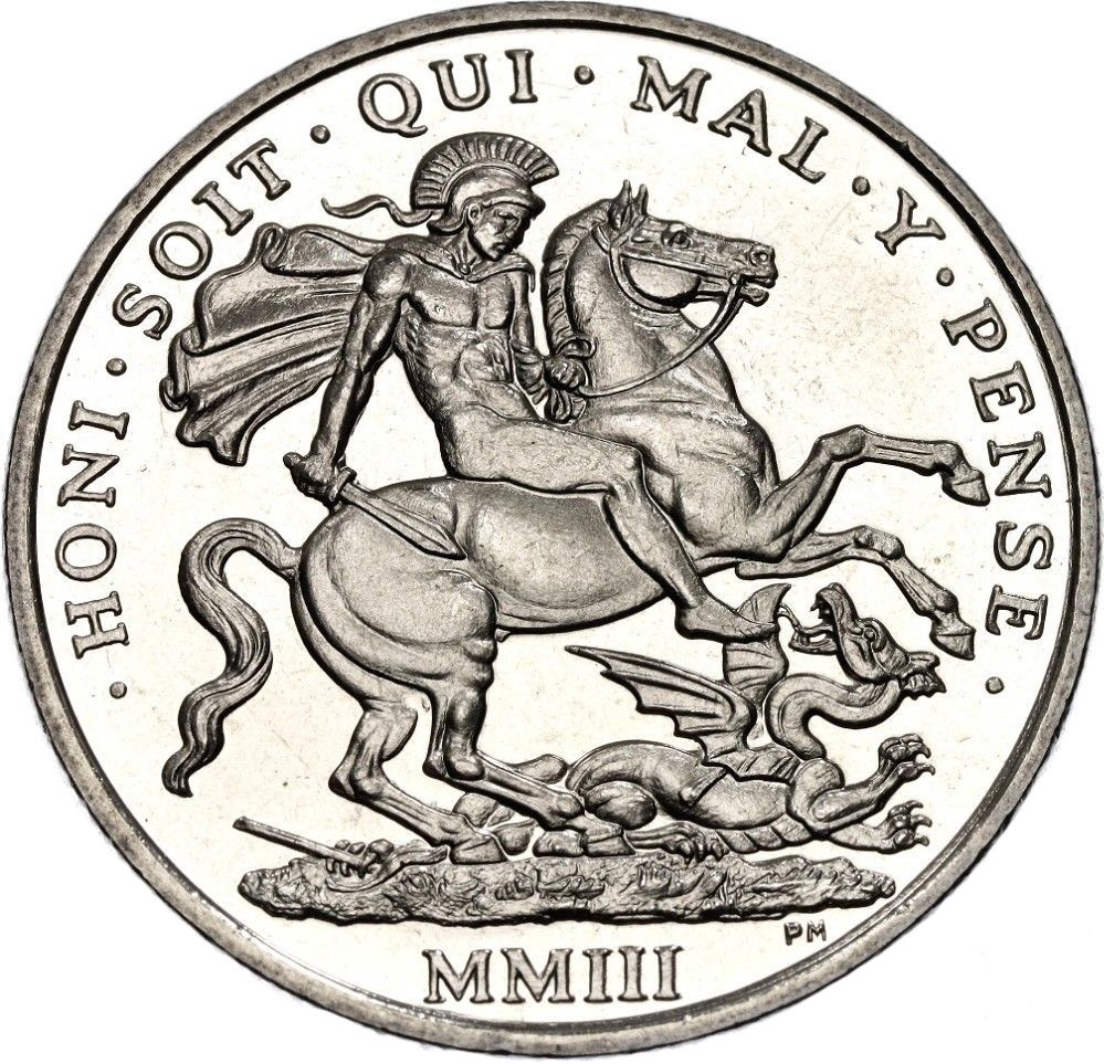 Gibraltar 1 Crown - Elizabeth II St. George and Dragon reverse