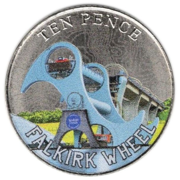 Isle of Man 10 Pence - Charles III Falkirk Wheel