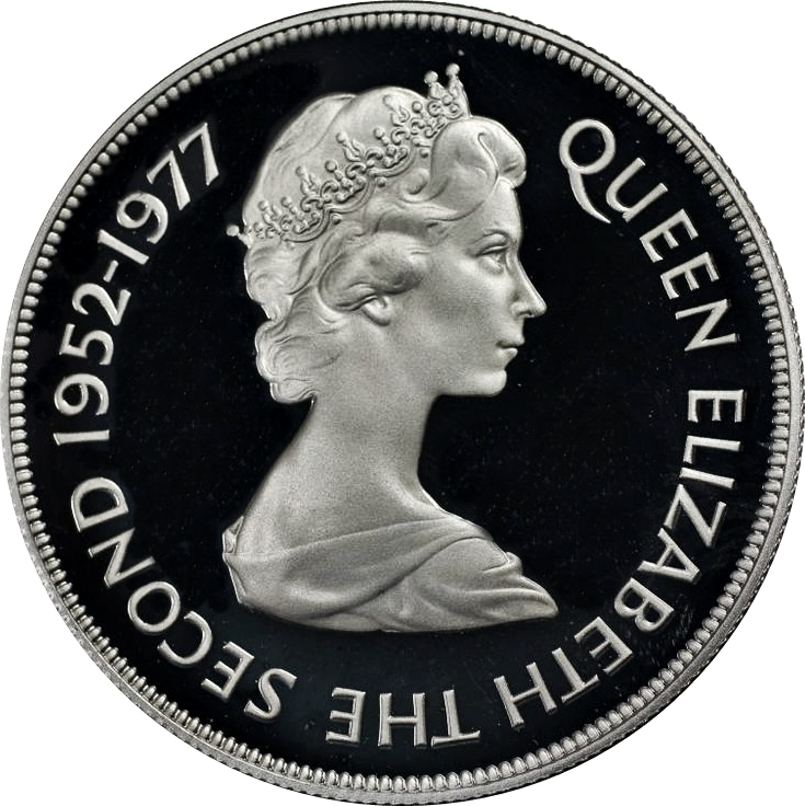 Saint Helena 25 Pence - Elizabeth II Silver Jubilee; Silver Proof obverse
