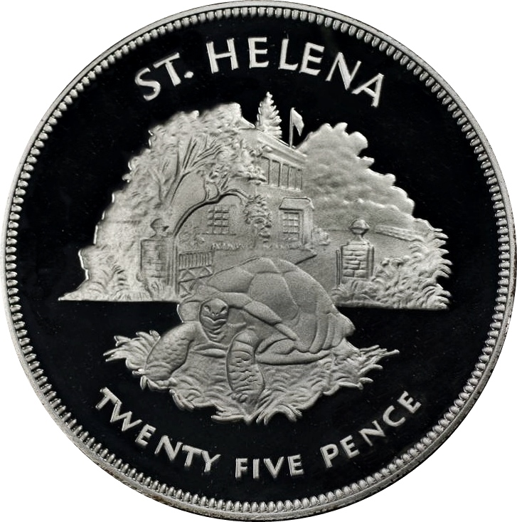 Saint Helena 25 Pence - Elizabeth II Silver Jubilee; Silver Proof