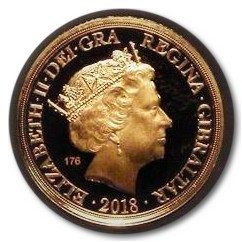 Gibraltar 1 Sovereign - Elizabeth II Royal Christening obverse