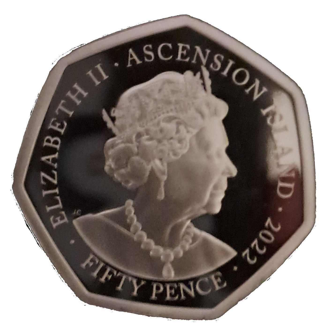 Ascension Island 50 Pence - Elizabeth II Hans Christian Andersen - Nightingale obverse