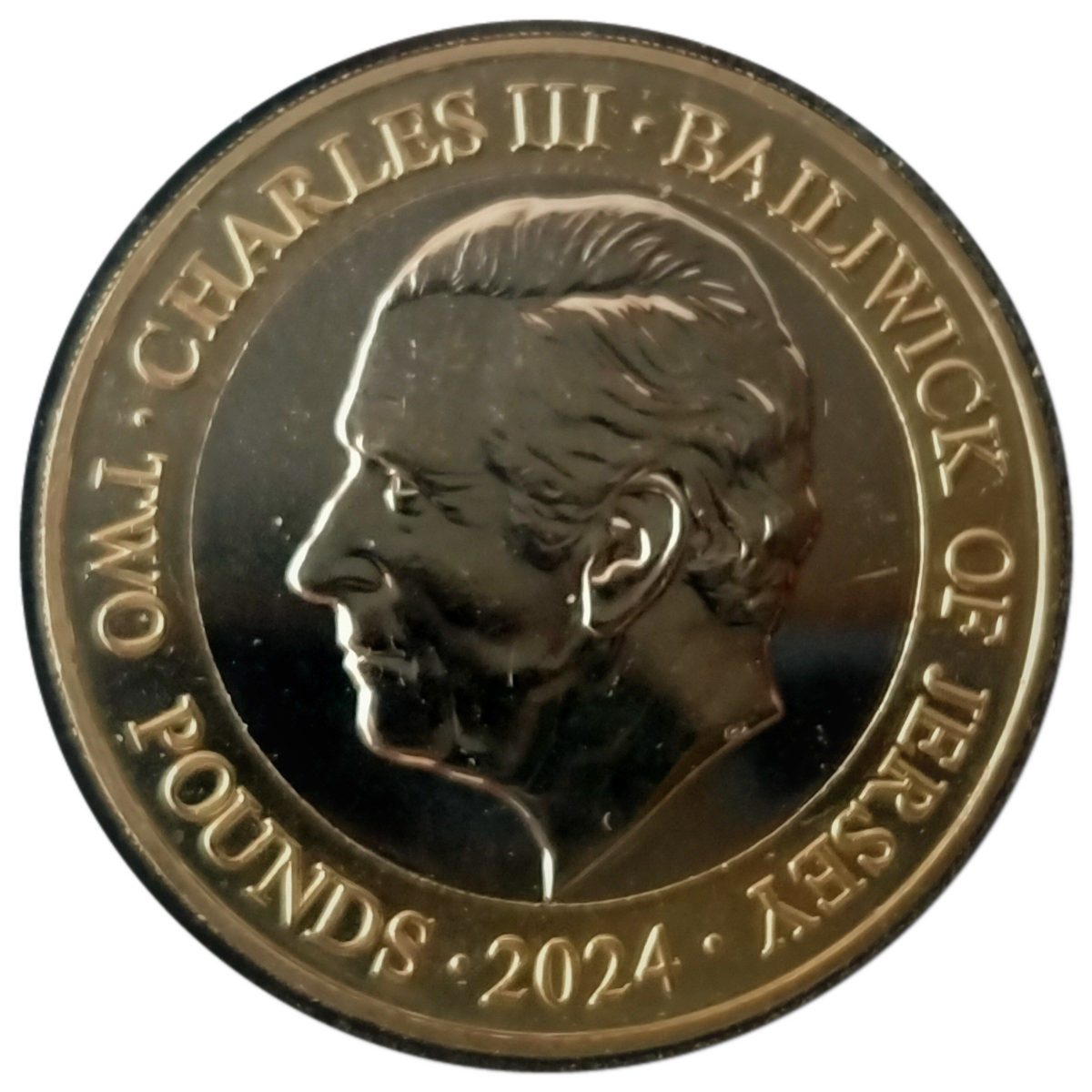 Jersey 2 Pounds - Charles III Heritage Breeds - Highland; Mule with doubled value obverse