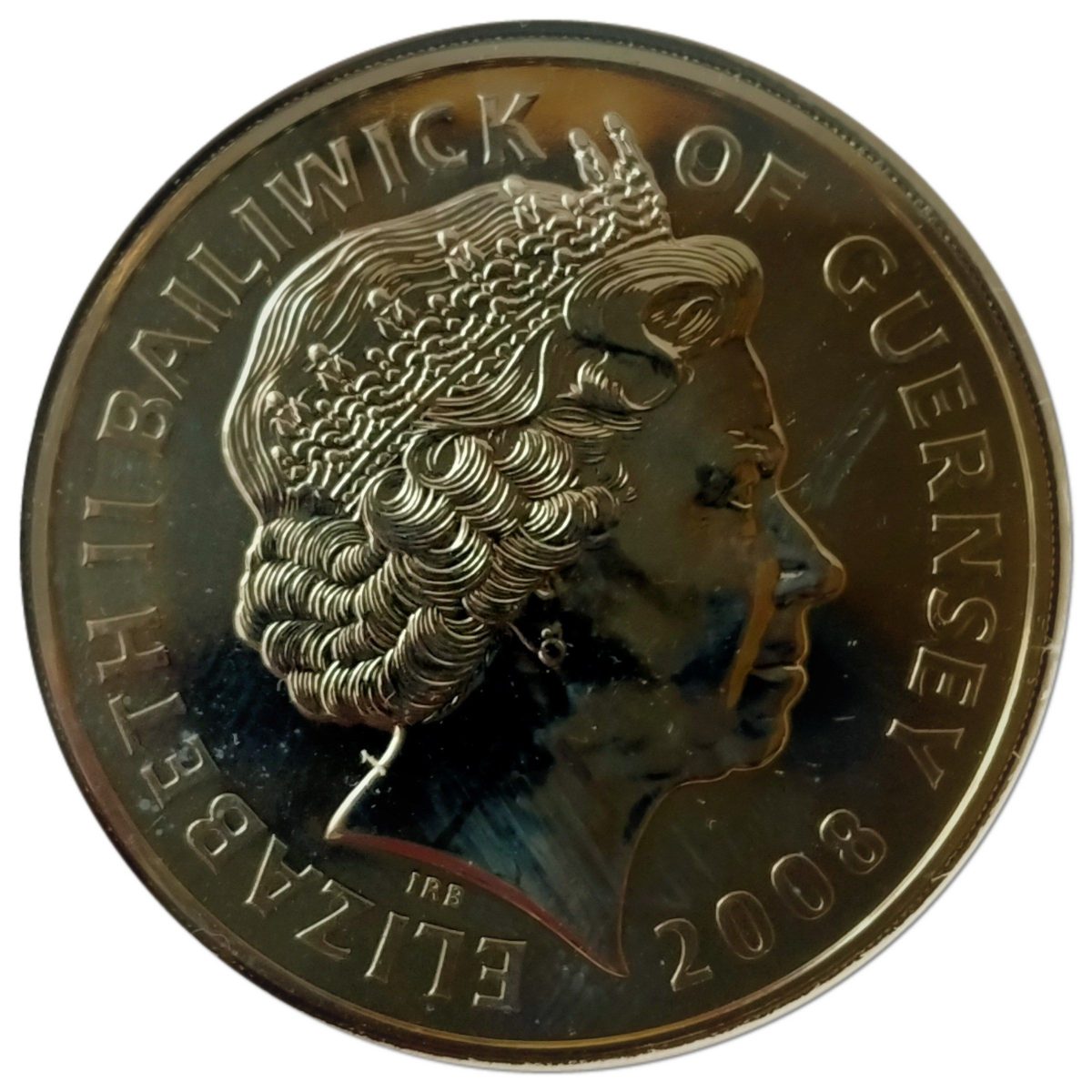 Guernsey 5 Pounds - Elizabeth II Formation of RAF obverse