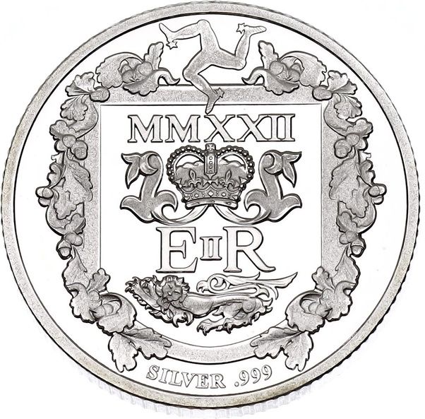 Isle of Man 1 Sovereign - Elizabeth II Platinum Jubilee; Silver Proof