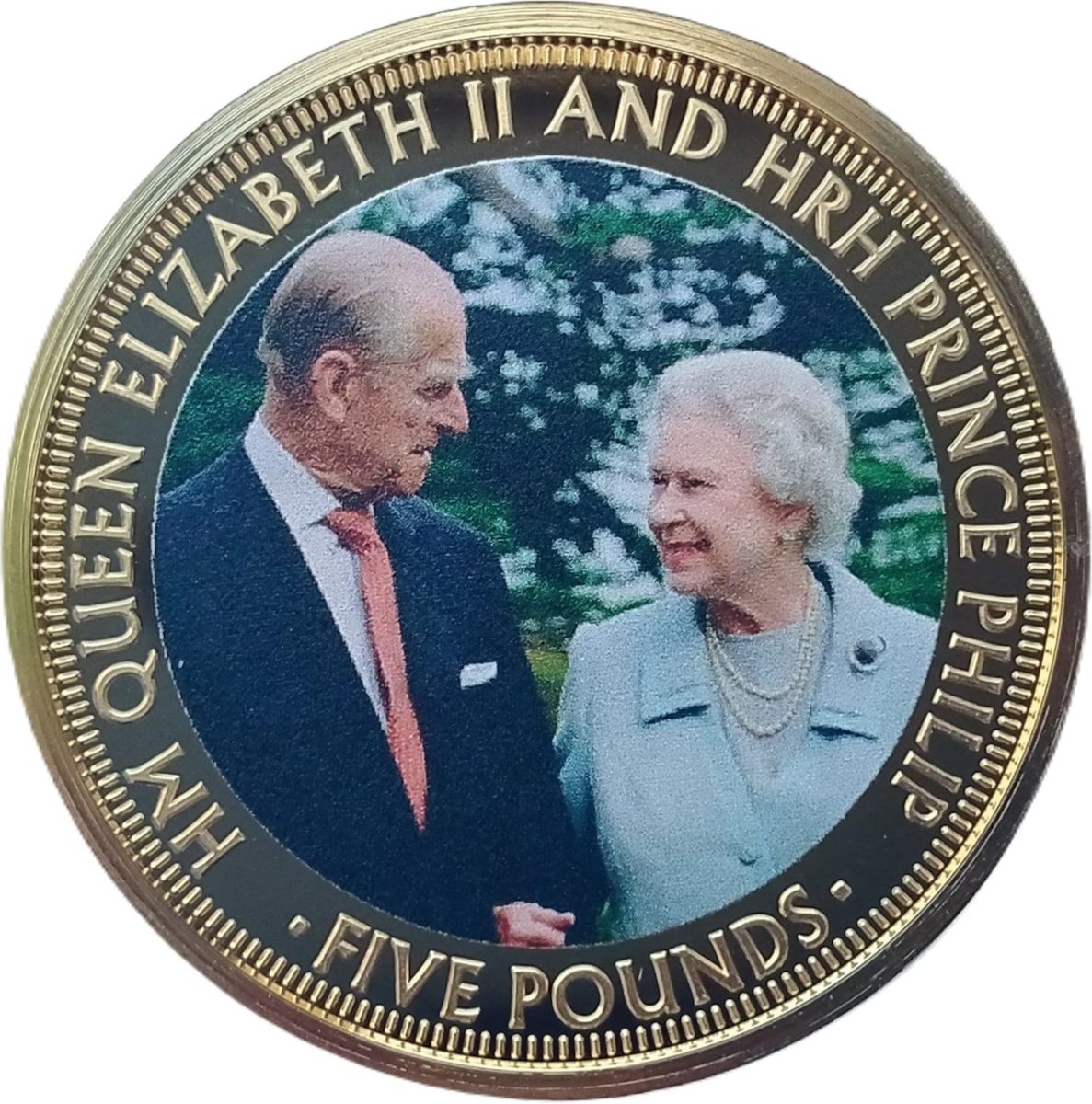 Alderney 5 Pounds - Elizabeth II Platinum Wedding of Queen Elizabeth II and Prince Philip - Jubilee photo