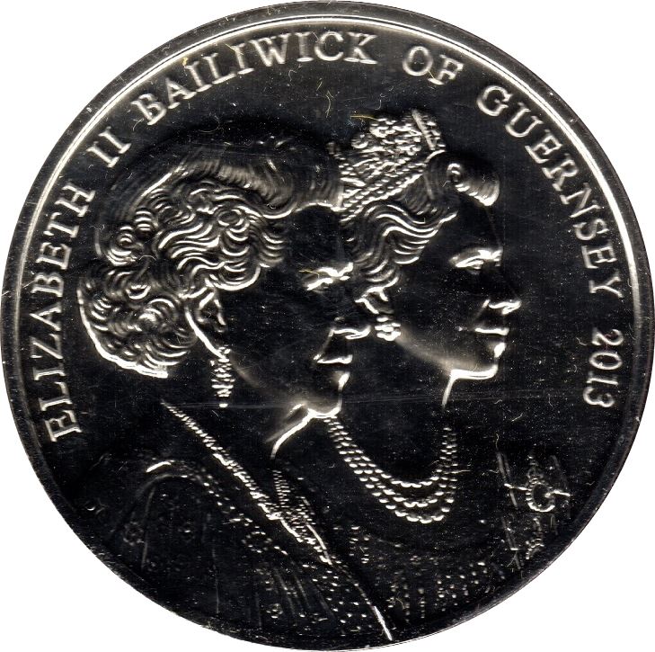 Guernsey 5 Pounds - Elizabeth II Diamond Jubilee obverse