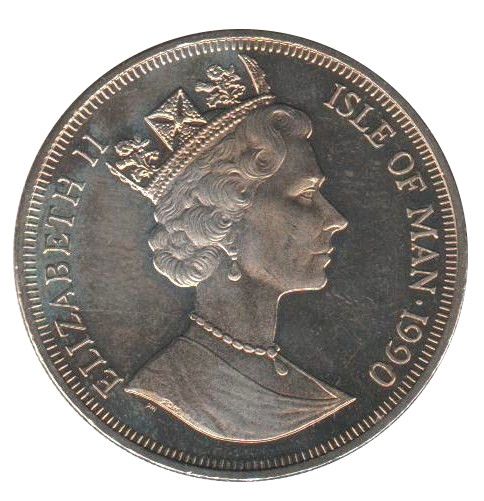 Isle of Man 1 Crown - Elizabeth II World Cup - Italy obverse
