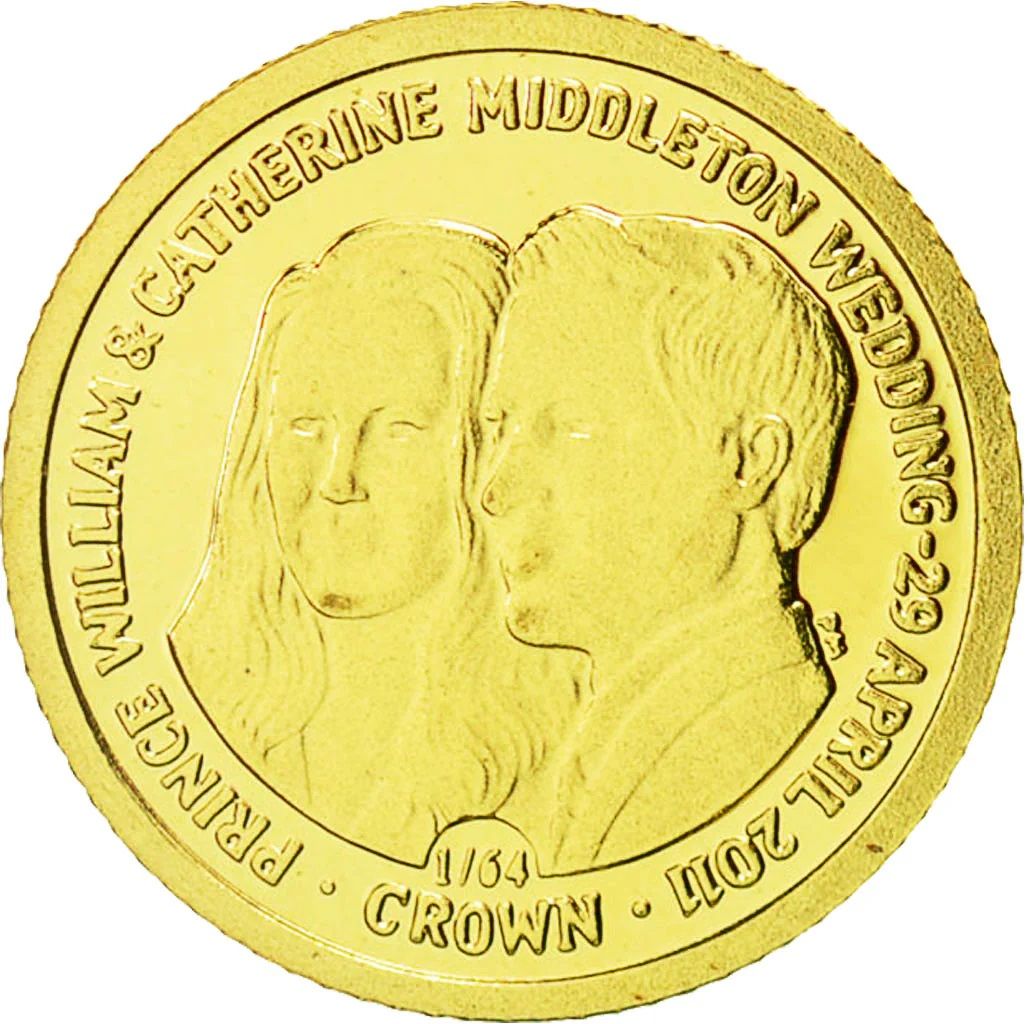 Falkland Islands 1/64 Crown - Elizabeth II Royal Wedding reverse