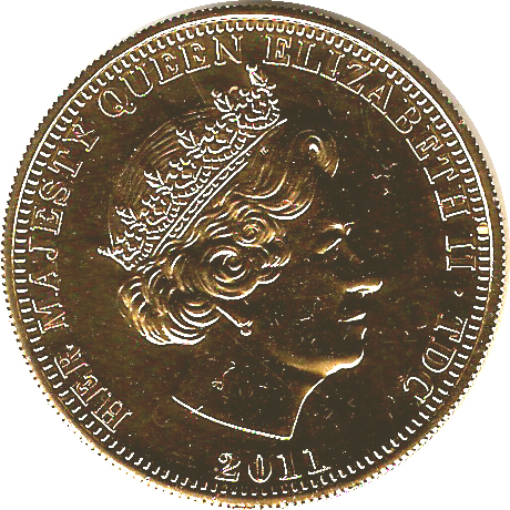 Tristan da Cunha 1 Crown - Elizabeth II William and Catherine Wedding obverse