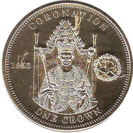 Tristan da Cunha 1 Crown - Elizabeth II Coronation