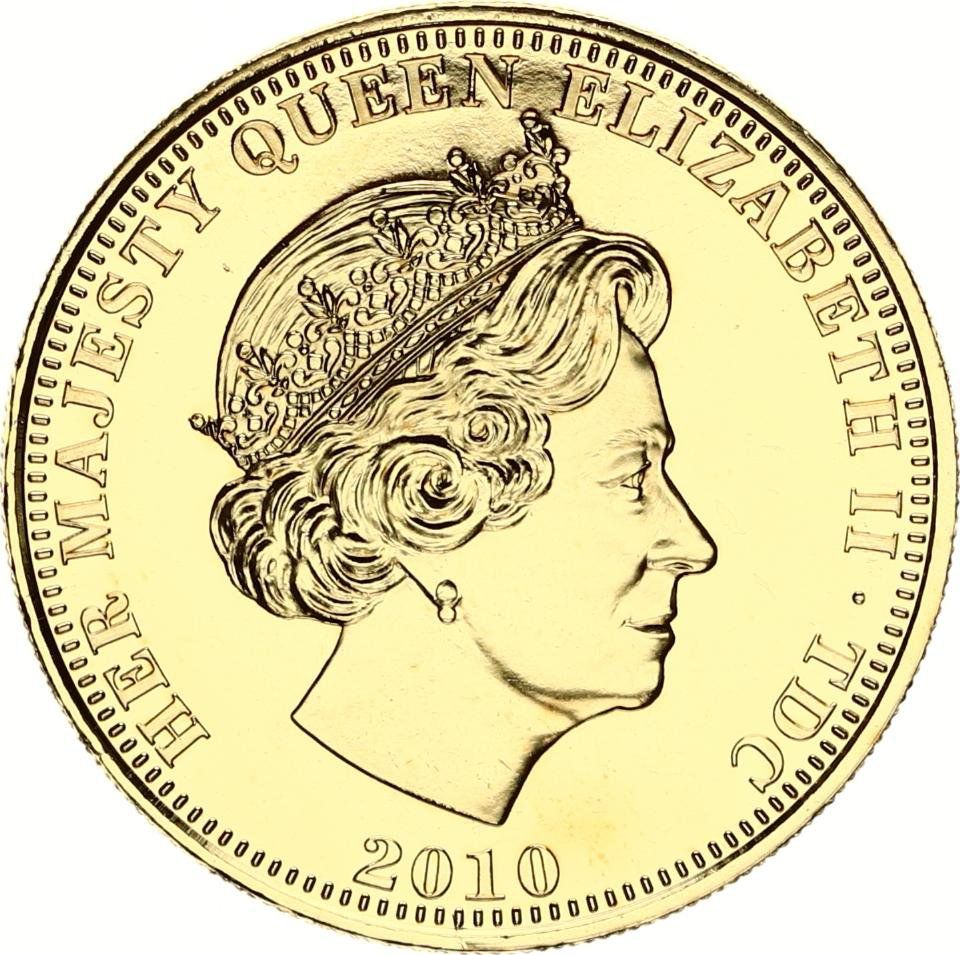 Tristan da Cunha 1 Crown - Elizabeth II Order of the Garter obverse