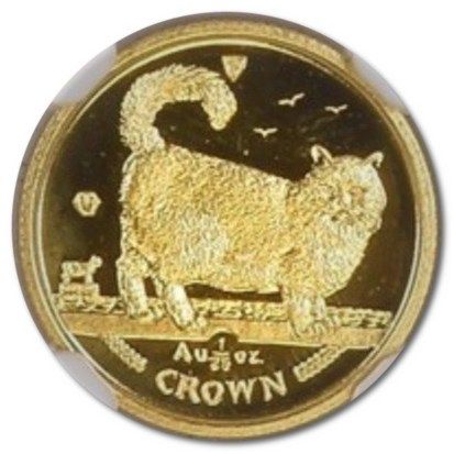 Isle of Man 1/25 Crown - Elizabeth II Birman Cat reverse