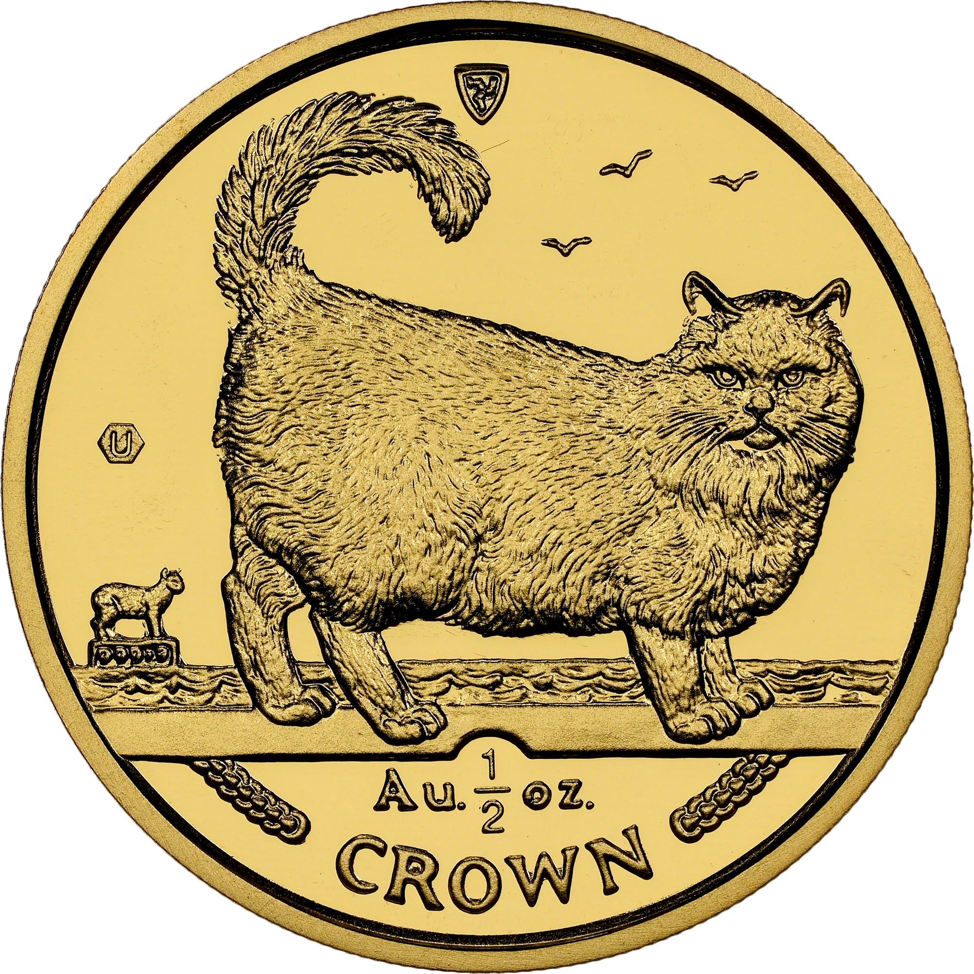 Isle of Man ½ Crown - Elizabeth II Birman Cat