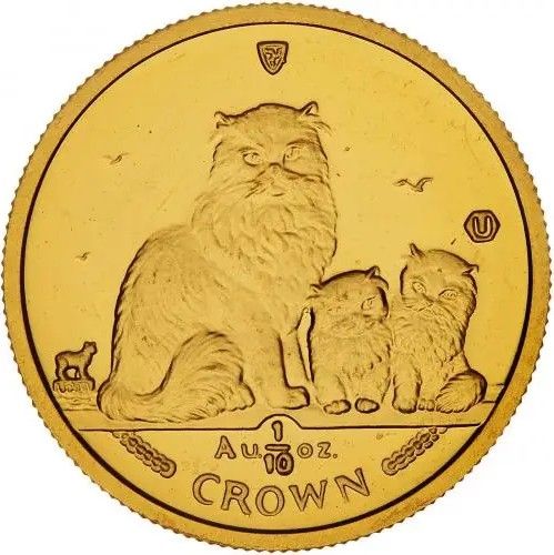 Isle of Man ⅒ Crown - Elizabeth II Himalayan Cat