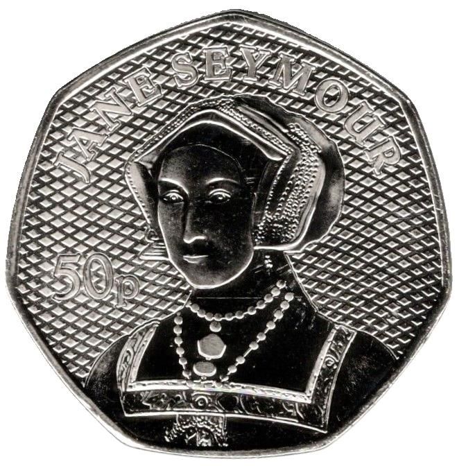 Guernsey 50 Pence - Charles III Jane Seymour reverse
