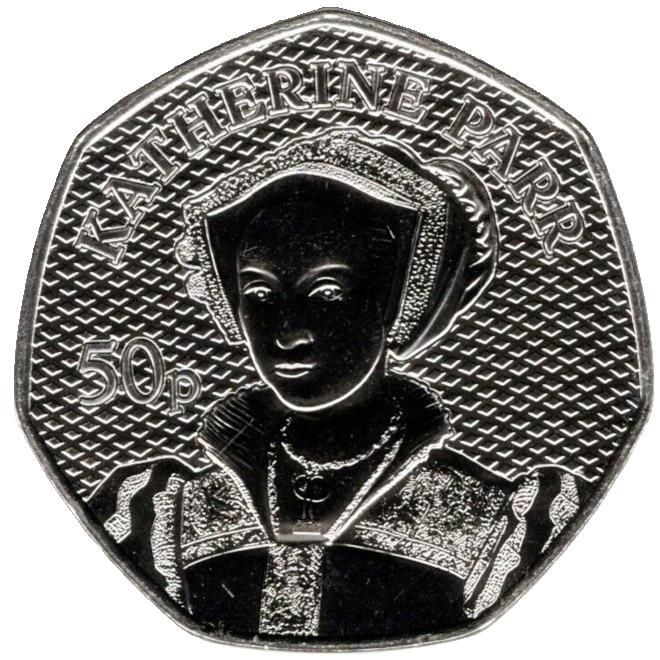 Guernsey 50 Pence - Charles III Katherine Parr reverse