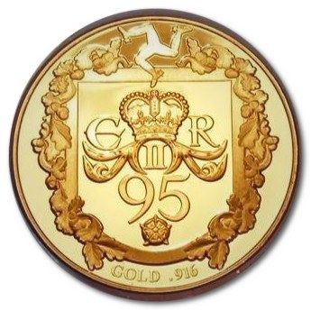 Isle of Man 5 Sovereigns - Elizabeth II Queen Birthday