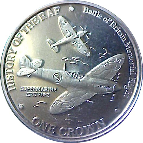Gibraltar 1 Crown - Elizabeth II Supermarine Spitfire