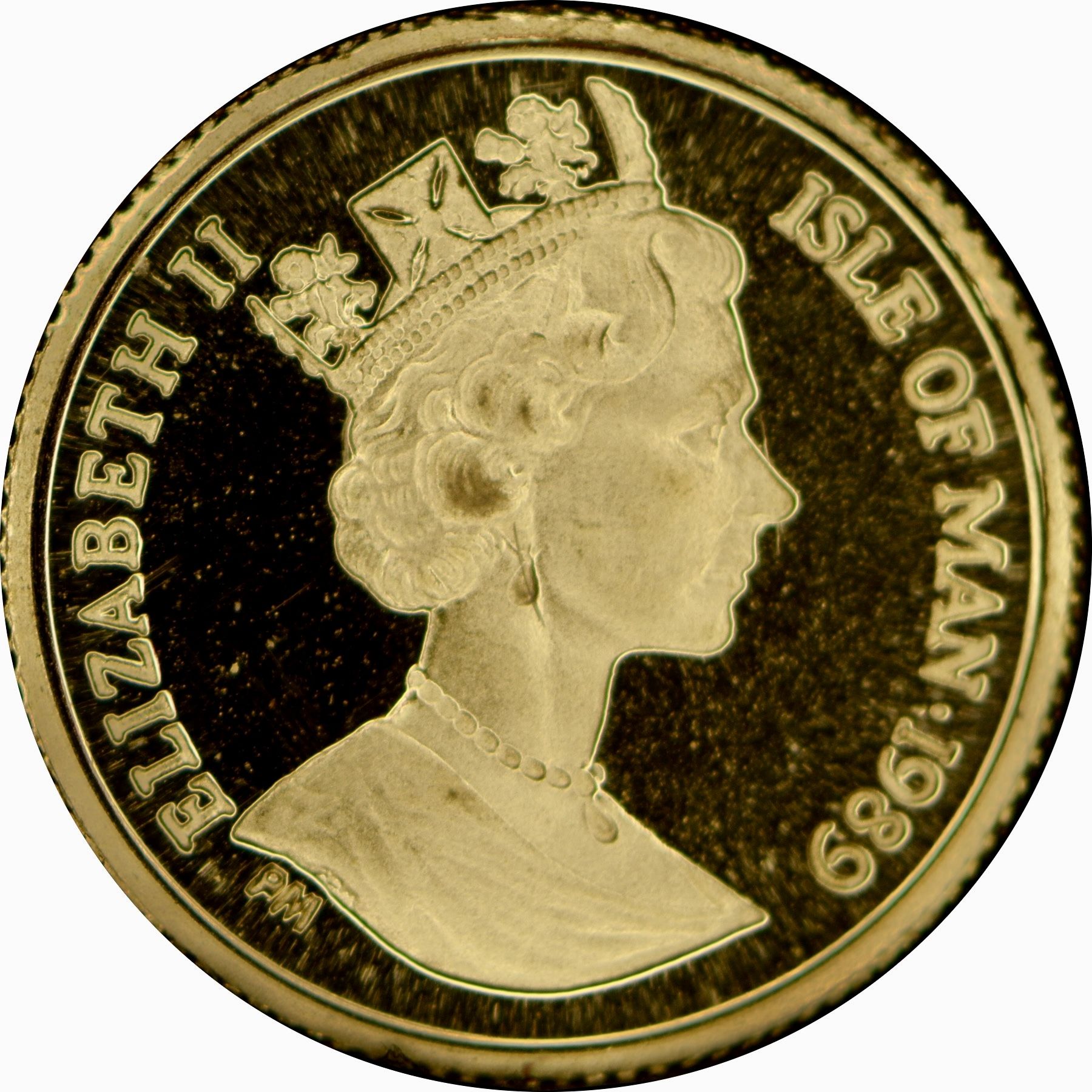 Isle of Man 1/25 Crown - Elizabeth II Persian Cat obverse