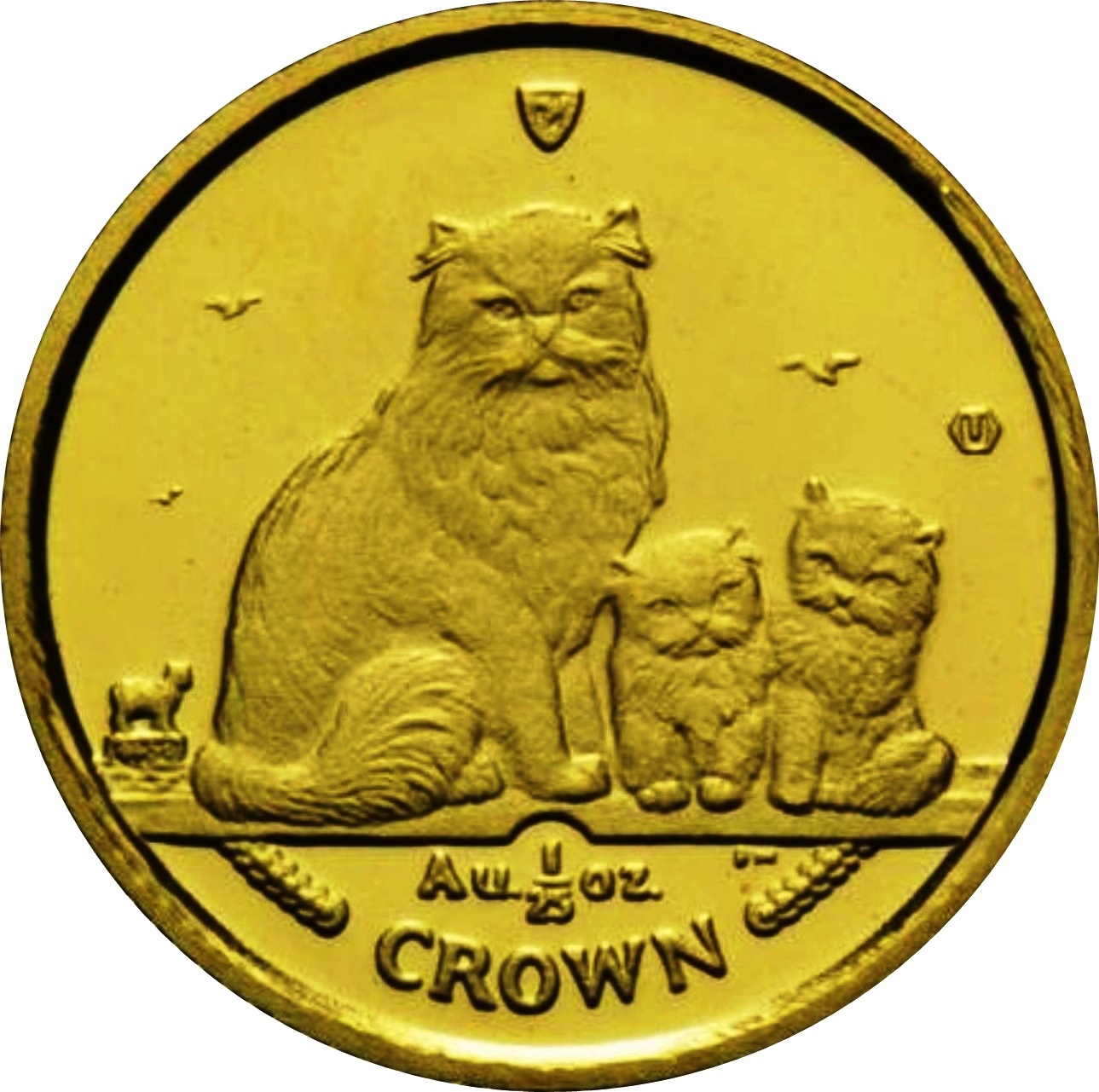 Isle of Man 1/25 Crown - Elizabeth II Himalayan Cat reverse