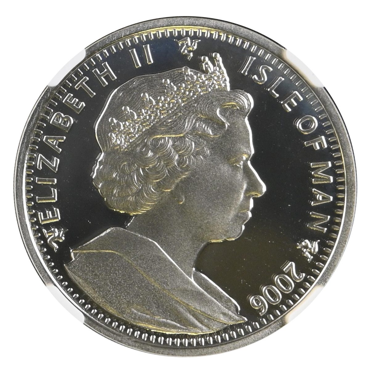 Isle of Man 1 Crown - Elizabeth II Siege of Orleans; Silver Proof obverse