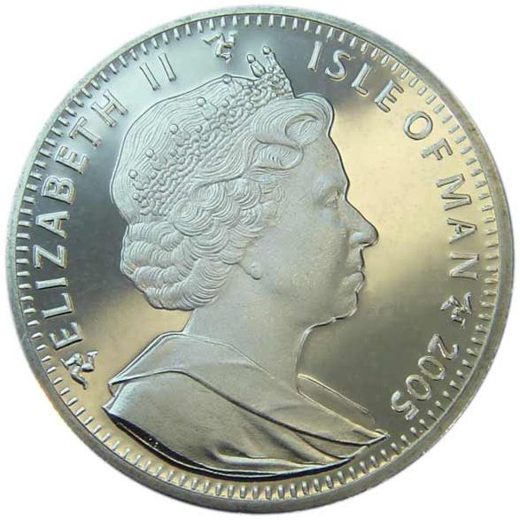 Isle of Man 1 Crown - Elizabeth II The War Medal of Norway obverse