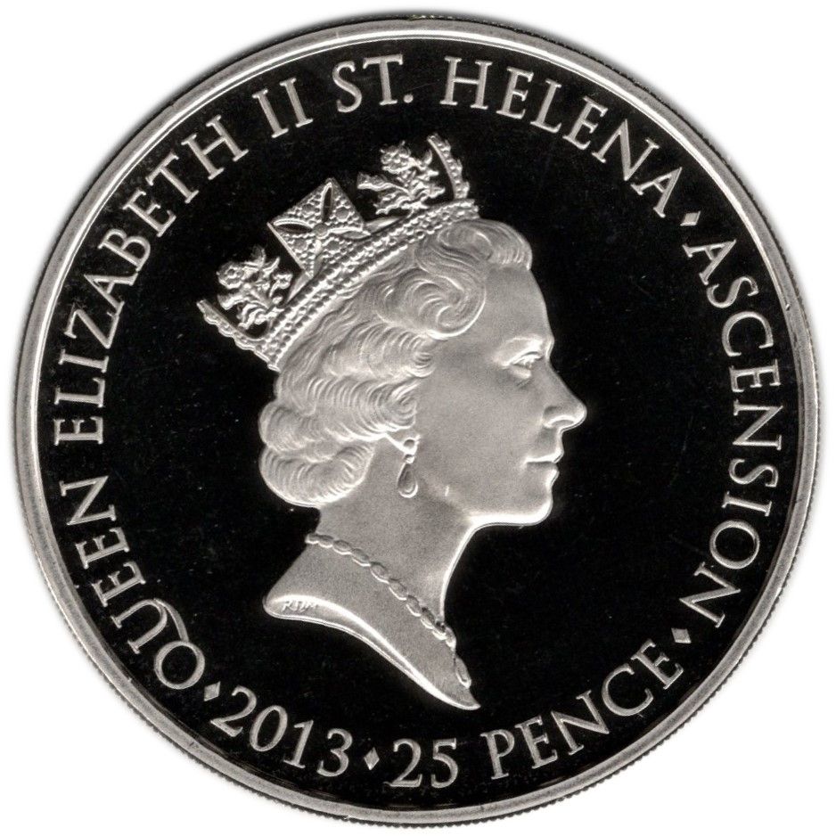 Saint Helena and Ascension 25 Pence - Elizabeth II Garter Day obverse
