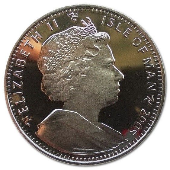 Isle of Man 1 Crown - Elizabeth II The George Cross; Silver Proof obverse