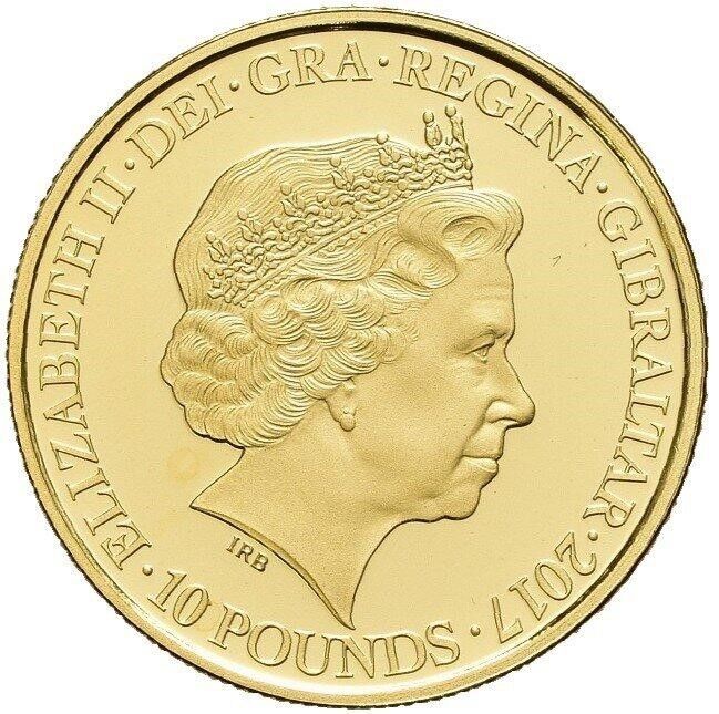 Gibraltar 10 Pounds - Elizabeth II Telemark Raid obverse