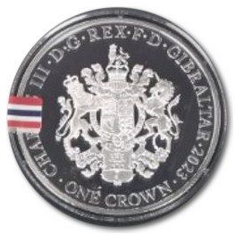 Gibraltar 1 Crown - Charles III Operation Gunnerside obverse