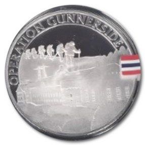 Gibraltar 1 Crown - Charles III Operation Gunnerside reverse