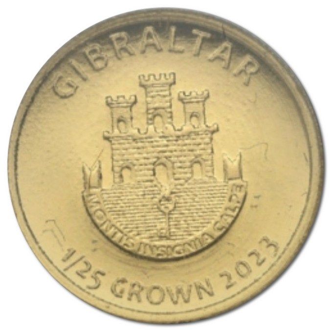 Gibraltar 1/25 Crown California Gold Rush obverse